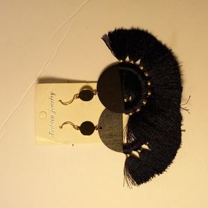 Black Tassel Earrings